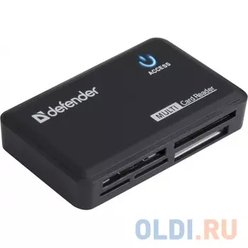 Картридер Defender OPTIMUS USB 2.0, универс. черный