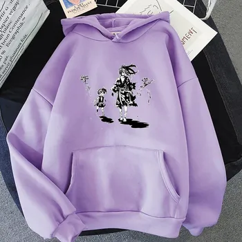 Дороро Хяккимару с узором, мужская мода и красивый свитшот для пар в стиле манга/комикс, топ на четыре сезона, повседневный топ с мультяшной эстетикой S чёрный