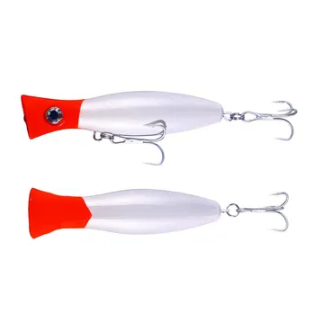 1 шт. Жесткая приманка-поппер Topwater Popper Bait 13 см 43 г Искусственная рыболовная приманка Аксессуары с крючком 1/0# 1#