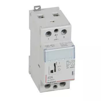 412515 CX3 Контактор 24V 2НО 40А с руч.уп. Legrand