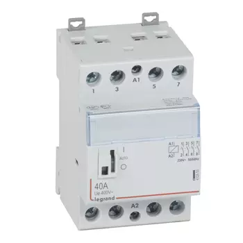 412553 CX3 Контактор 230V 4НО 40А с руч.уп. Legrand