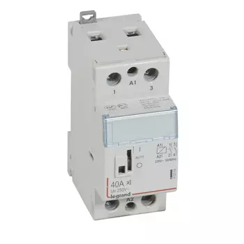412559 CX3 Контактор 230V 2НО 40А бесш./руч Legrand