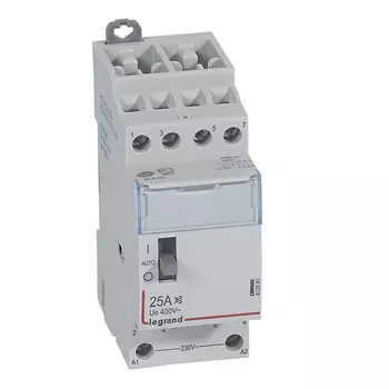 412561 CX3 Контактор 230V 4НО 25А б/ш.руч. Legrand