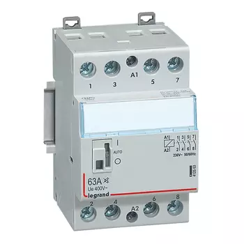 412563 CX3 Контактор 230V 4НО 63А бесш./руч Legrand