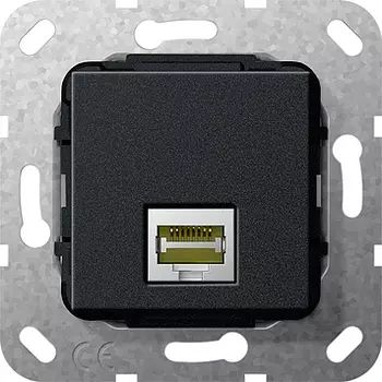 569610 Разъем MJ RJ45 Cat 6A 10 GB LSA Plus Черный Черный Gira