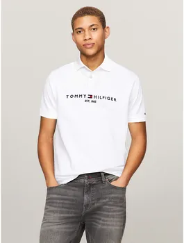 Мужская вышитая рубашка-поло Tommy Hilfiger Tommy Graphic Polo, цвет fresh white