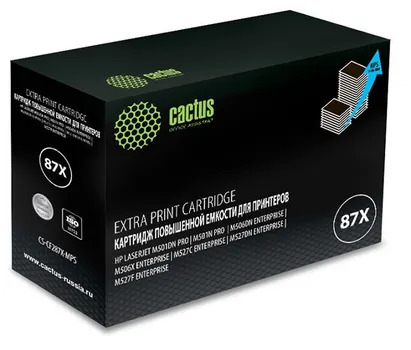 Картридж Cactus CS-CF287X-MPS черный, 24000стр., для HP LJ M506dn/M506n/M506x