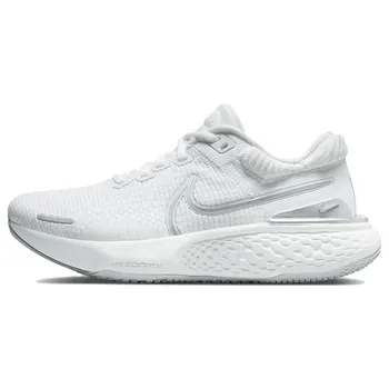 Nike ZoomX Invincible Run Flyknit 2 белые женские кроссовки серебристого цвета с металлическим отливом Pure-Platinum Wolf-Grey DC9993-101 36.5