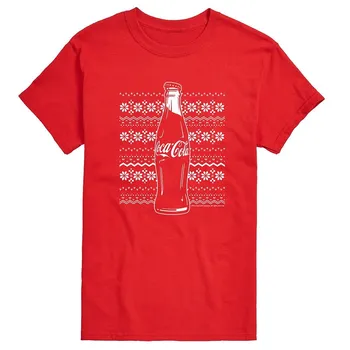 Праздничный свитер Big & Tall с рисунком Coca-Cola Licensed Character, красный