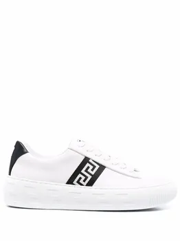 Кеды с узором Greca VERSACE, белый
