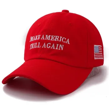 Высококачественная бейсболка с надписью MAKE AMERICA TRILL AGAIN Snapback, хлопковая бейсболка для женщин унисекс, регулируемая шляпа для папы в стиле хип-хоп с костью