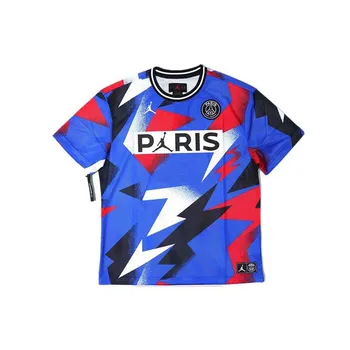 Мужская сетчатая футболка с короткими рукавами Jordan Paris Saint-Germain, темно-синий BV2027-445 XXL