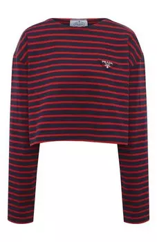 Хлопковый лонгслив Prada
