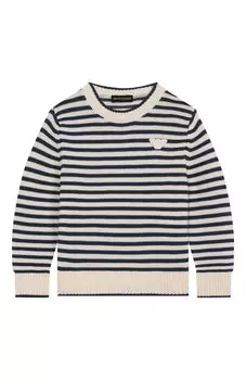 Хлопковый пуловер Emporio Armani
