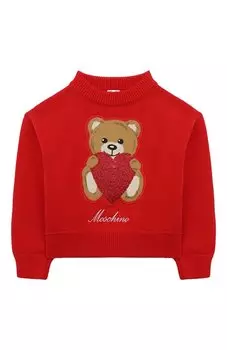 Хлопковый пуловер Moschino