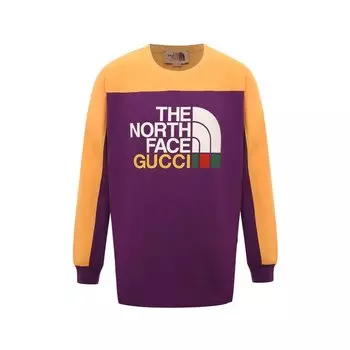 Хлопковый лонгслив The North Face x Gucci Gucci