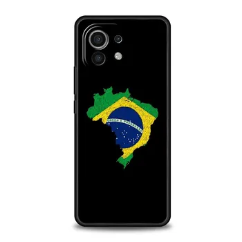 Чехол для телефона с бразильским флагом Бразилии для Xiaomi Poco X4 X3 NFC F3 F4 M3 M4 Mi Note 12T 10 12 11 Ultra 11T Pro 10T Lite 9T 5G Mi 11 Lite