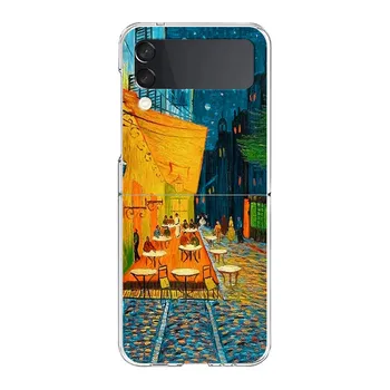 Прозрачный чехол для телефона Van Gogh Art Aesthetics Angel для Samsung Z Flip 4 5, прозрачный чехол из жесткого ПК для Galaxy Z Flip 3 5 Galaxy Z Flip 3