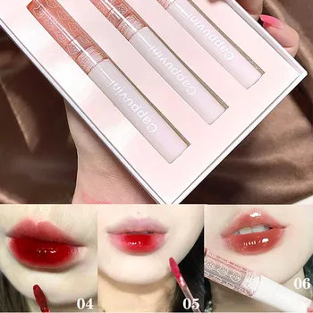 CAPPUVINI 3 цвета помады набор Mirror Glaze стойкий блеск цвет увлажняющий тинт для губ