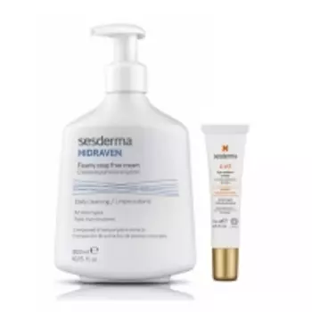 Sesderma - Набор с витамином С: крем для век 15 мл + крем-пенка 300 мл