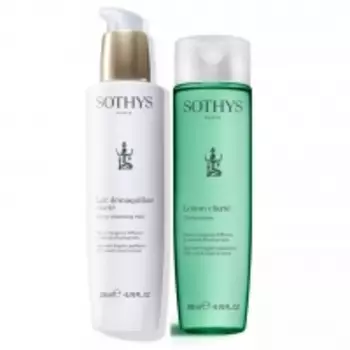 Sothys - Набор для кожи с хрупкими капиллярами: молочко 200 мл + тоник 200 мл