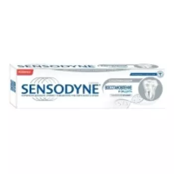 Sensodyne - Отбеливающая зубная паста "Восстановление и защита", 75 мл