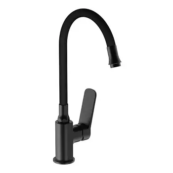 Смеситель для кухонной мойки Frap H62 F4462 черный матовый