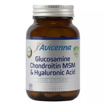 Avicenna Комплекс "Глюкозамин хондроитин MSM + гиалуроновая кислота", 60 таблеток (Avicenna, Витамины и минералы)