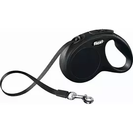 Рулетка для собак FLEXI Classic Basic S черная