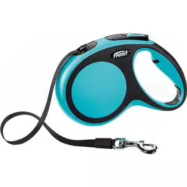 Рулетка для собак FLEXI New Comfort L Лента 5 м черный/синий