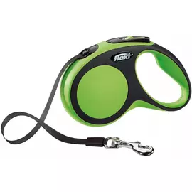 Рулетка для собак FLEXI New Comfort S Лента черный/зеленый