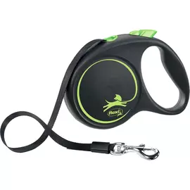 Рулетка FLEXI Black Design M 98034026 лента 5 м черный/зеленый