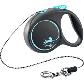 Рулетка FLEXI Black Design XS 98033234 трос 3 м черный/голубой
