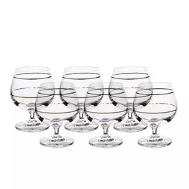 Рюмка для бренди Crystalite Bohemia Falco Панто, 2 отводки золото 250 мл 6 шт