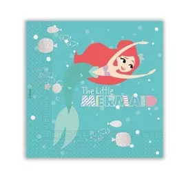Садфетка трехслойная 33х33 см, 20 шт Procos Ariel Under The Sea