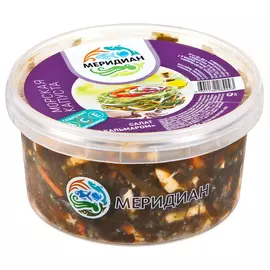 Салат Меридиан из морской капусты с кальмаром, 450 г