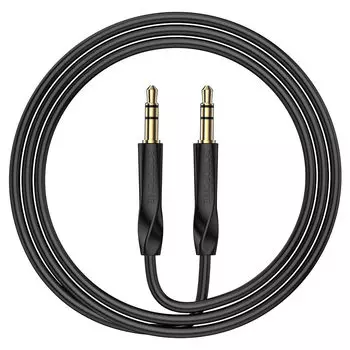 Кабель Jack 3.5mm(M)-Jack 3.5mm(M), 1 м, черный Borofone BL16 (6974443389166)