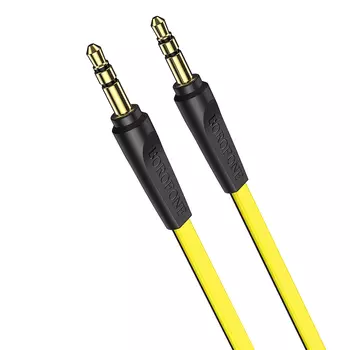 Кабель Jack 3.5mm(M)-Jack 3.5mm(M), 1 м, желтый Borofone BL6 (6931474746412)