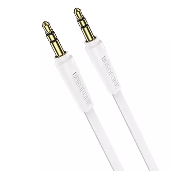 Кабель Jack 3.5mm(M)-Jack 3.5mm(M), 1м, белый Borofone BL6 (6931474746399)