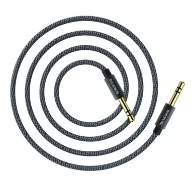 Кабель Jack 3.5mm(M)-Jack 3.5mm(M), 1м, серый Borofone BL3 Audiolink