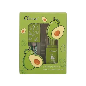 O CHEAL Lip Glaze Avocado Set, увлажняющий, увлажняющий для губ, против сухости, потрескавшейся основы, блеск для губ, теплая сменная помада honey orange