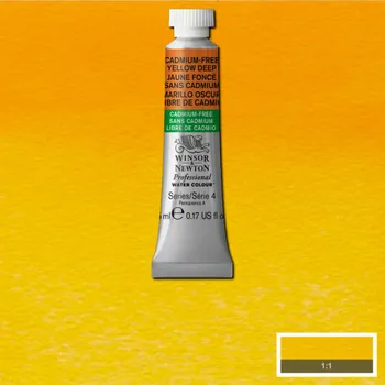 Акварель Winsor&Newton "Professional" в тюбике 5 мл Кадмий желтый темный (без кадмия)