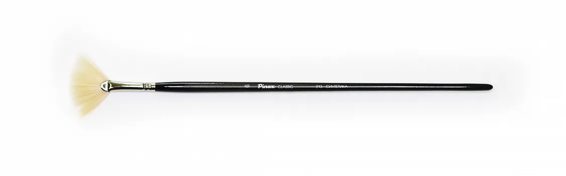Кисть синтетика №6 веерная Pinax "Classic 213" длинная ручка