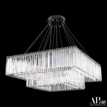 Подвесная люстра хрустальная светодиодная APL LED Sicilia SH10.86.2D.A.Ni.4000
