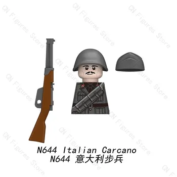 НОВЫЙ N641 N642 N643 Солдат Второй мировой войны MOC Фигурка Меч MOC Модель Детские Мини Строительные блоки Игрушки Подарок N644