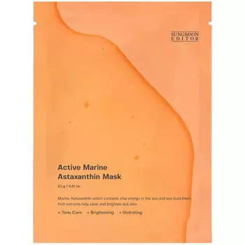 Тканевая маска против пигментации с астаксантином Sungboon Editor Active Marine Astaxanthin Mask