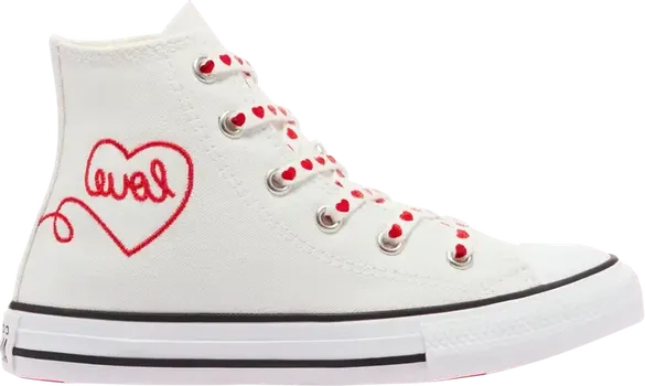 Кроссовки Converse Chuck Taylor All Star High GS Valentines Day - White, белый