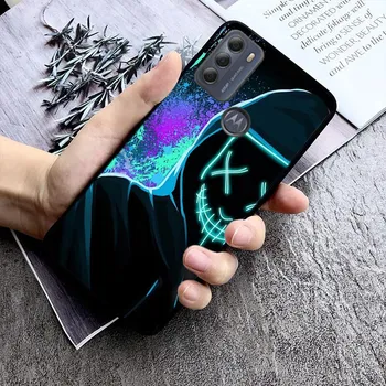 Чехол для телефона DJ Man с неоновой маской для мальчиков для Motorola Moto Edge 50 40 Pro 40 30 Ultra Neo G Power G Stylus G Play E32 E20 E40 G Stylus 5G 2022