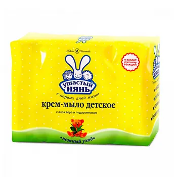 УШАСТЫЙ НЯНЬ Крем-мыло Алоэ и Подорожник 400.0