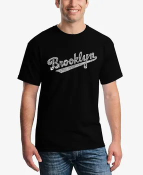 Мужская футболка word art brooklyn neighborhoods LA Pop Art, черный
